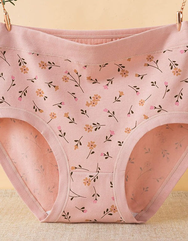 Women’s Floral Print Seamless Underwear – Comfortable Full Coverage Briefs
