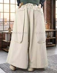Comfortable Summer Cotton Wide Pants for Women