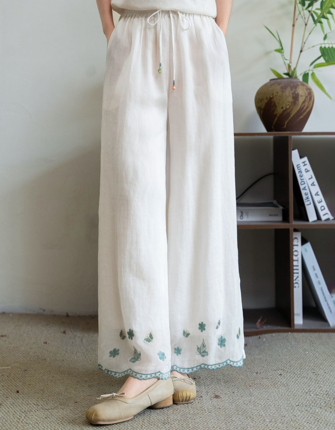 loose fit linen pants women casual summer outfit
