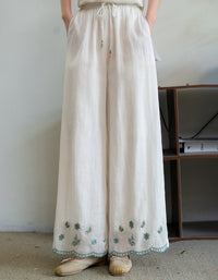 casual linen pants women summer lightweight trousers
