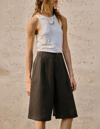 Relaxed Fit Cotton Linen Shorts for Daily Summer Outfits
