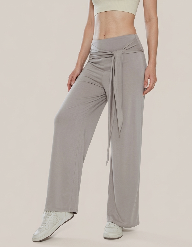 High waist loose fit casual pants for women