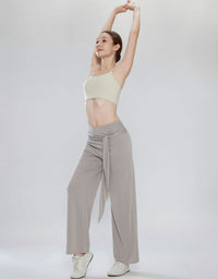 Soft Relaxed Fit Tie Waist Pants for Women