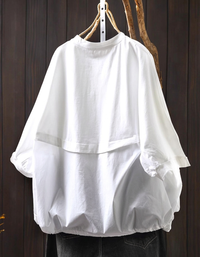 Oversized cargo pocket t shirt women loose casual top