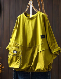 Women Streetwear Oversized Tee Cargo Pocket T Shirt