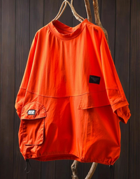 Casual Oversized T Shirt Women Cargo Pocket Streetwear