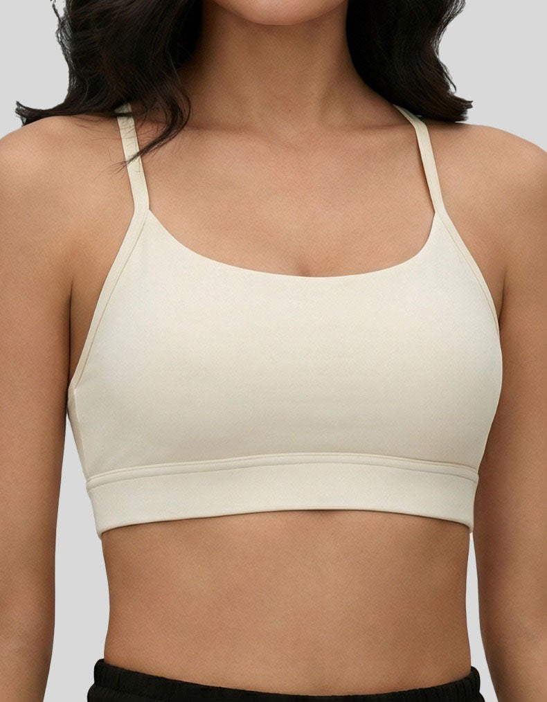 Women Soft Cotton Spaghetti Strap Bralette Comfortable Fit