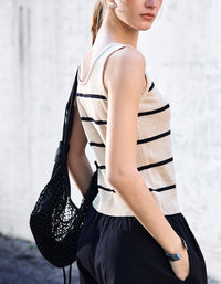 Women’s Summer Striped Knit Tank Top Casual