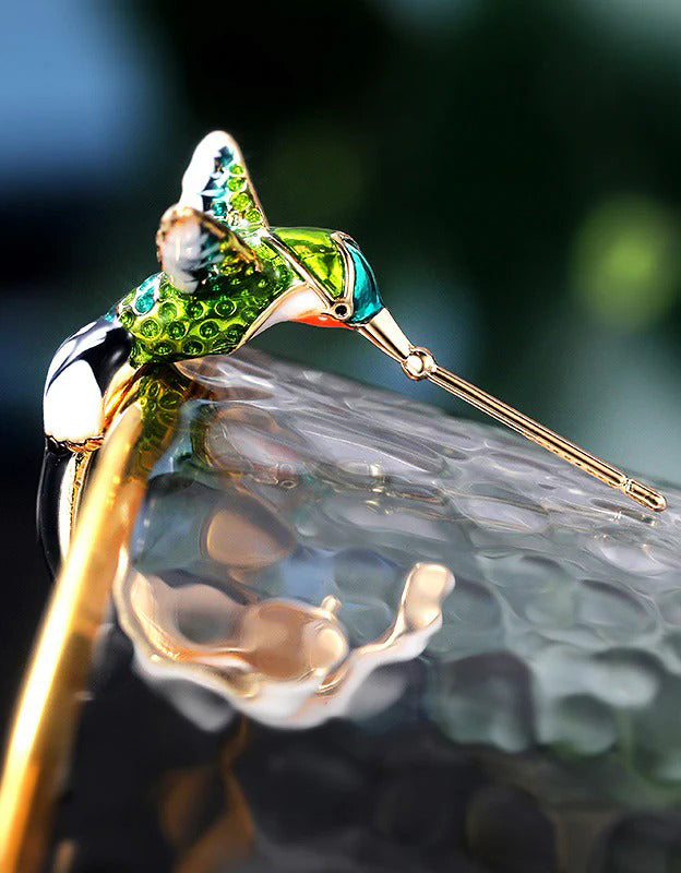 Women Handmade Hummingbird Drip Earrings