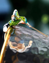 Women Handmade Hummingbird Drip Earrings