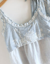 Women Lightweight Floral Cotton Padded Cami Sleepwear Set