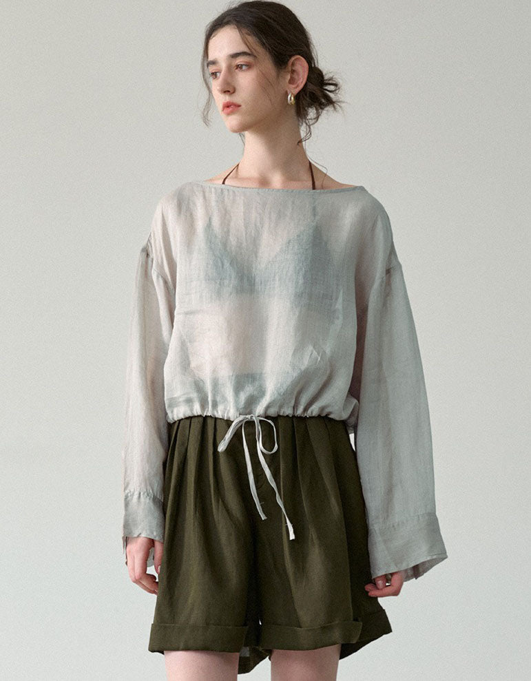 Women’s Lightweight Linen Blouse – Relaxed Fit Casual Top
