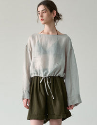 Women’s Lightweight Linen Blouse – Relaxed Fit Casual Top