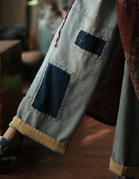 Boho Loose Patchwork Pants Wide Leg Casual Women