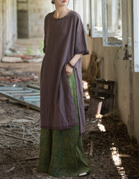 Casual oversized linen tunic for women boho fashion