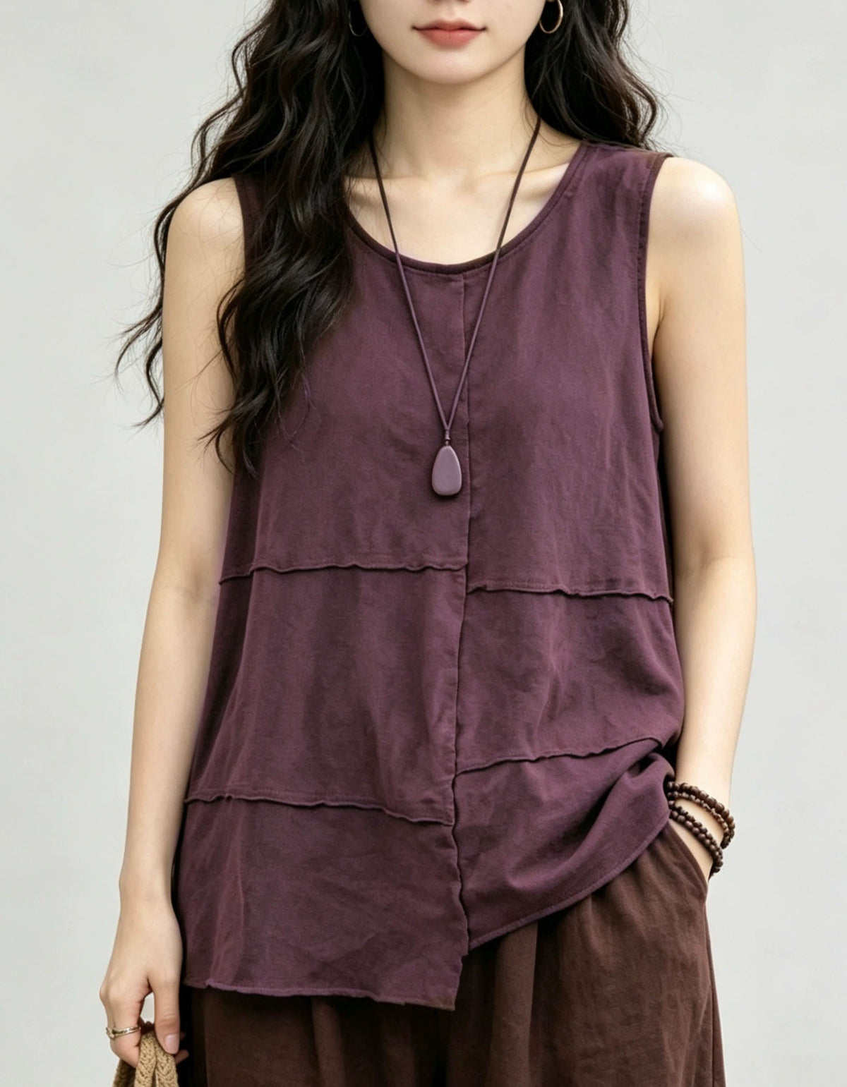 Vintage Style Sleeveless Linen Summer Top Women