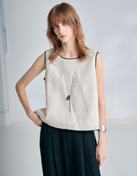 Lightweight Sleeveless Linen Summer Top