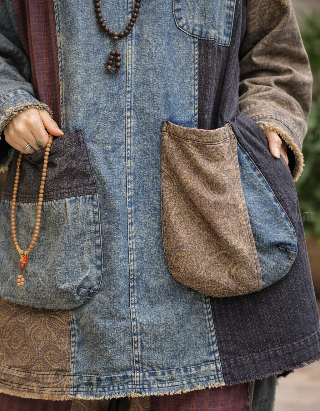 bohemian oversized denim tunic top women everyday wear