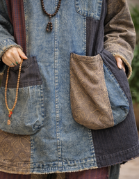 bohemian oversized denim tunic top women everyday wear