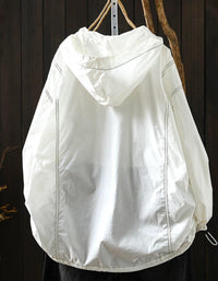 Back View of Everyday Casual Oversized Hoodie with Hood & Pockets