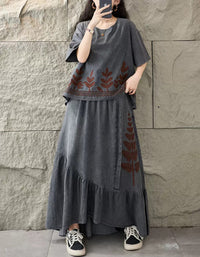 Oversized Denim Co Ord Set for Women Casual Wear