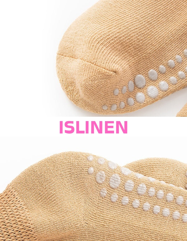 women wearing black grip socks anti slip design