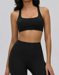 high support sports bra women seamless fitness crop top