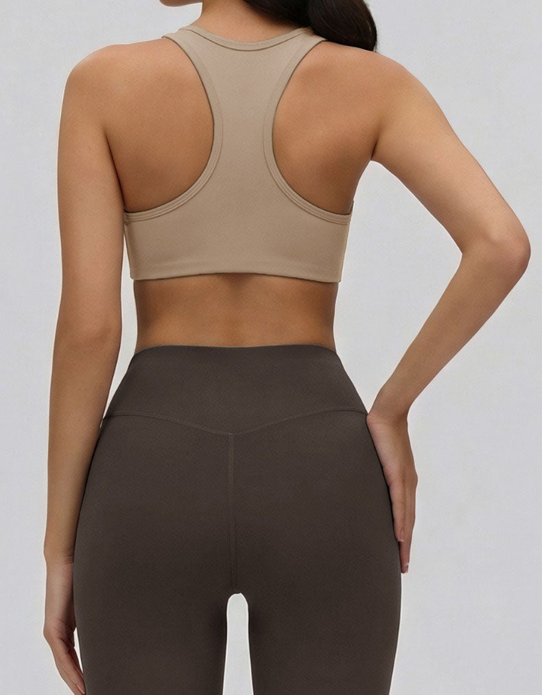 Back view breathable workout sports bra front activewear
