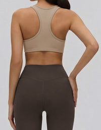 Back view breathable workout sports bra front activewear