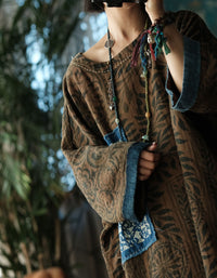 ethnic pattern long top for women casual boho fashion look