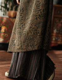 Women’s Vintage Boho Tunic Dress – Loose Fit Linen Ethnic Long Top