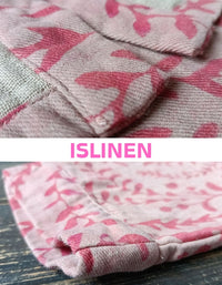 women floral linen cardigan loose fit boho kimono jacket