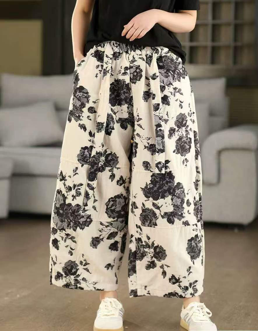 breathable summer linen pants women casual outfit