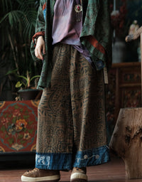 Boho Printed Wide Leg Palazzo Pants for Women