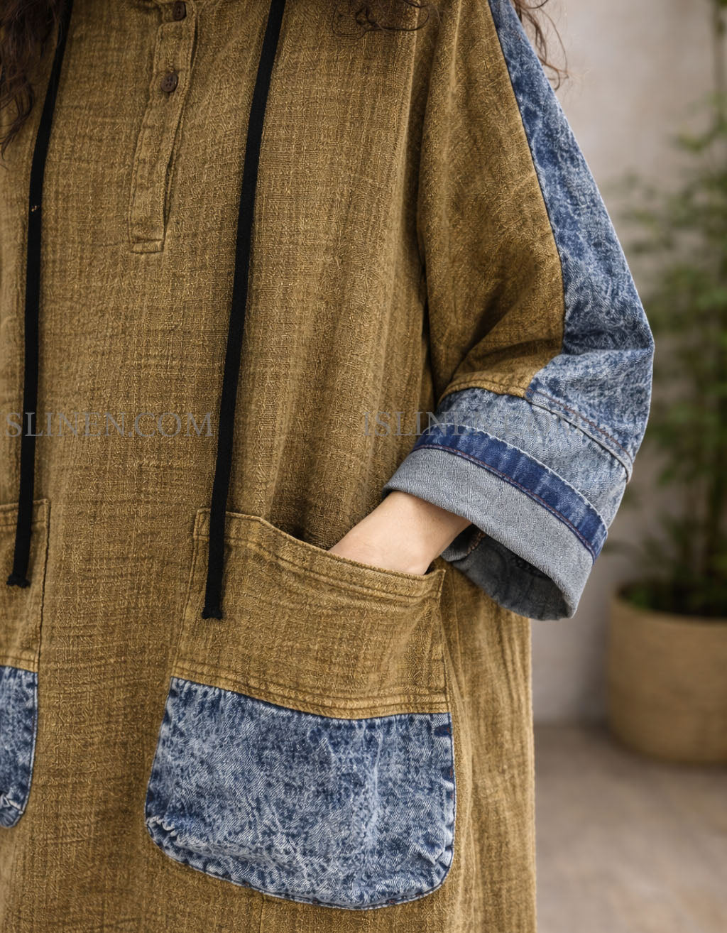 Casual oversized hoodie dress women with pockets