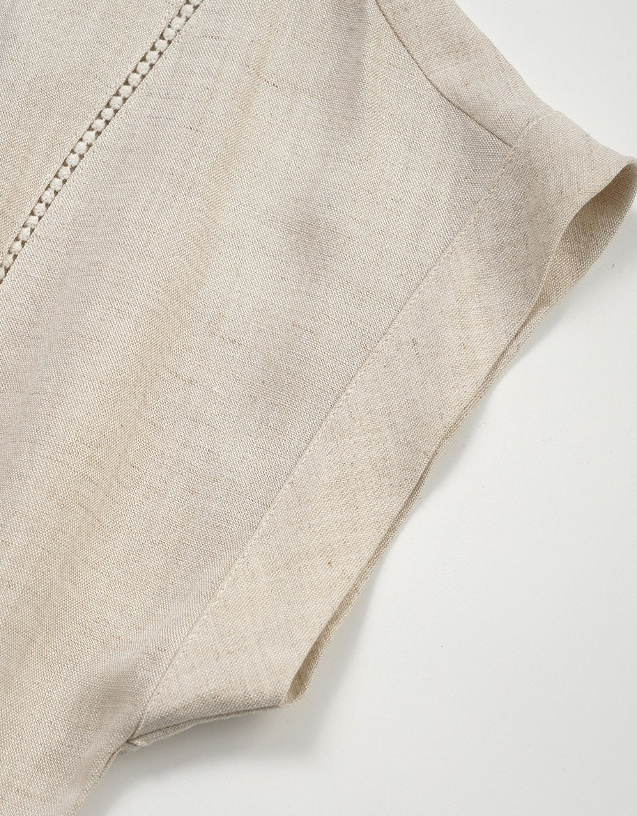 Women’s Linen Blend Shirt Dress – Casual Button Down Belted Maxi Dress
