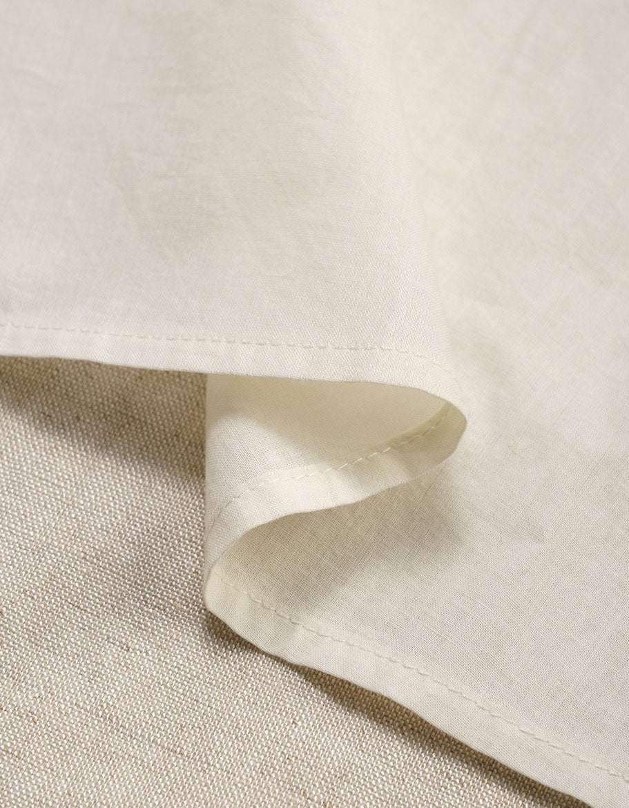 Close-up of Minimalist Linen Blend Maxi Dress for Women with Waist Tie