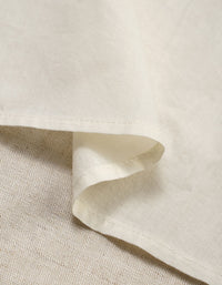 Close-up of Minimalist Linen Blend Maxi Dress for Women with Waist Tie
