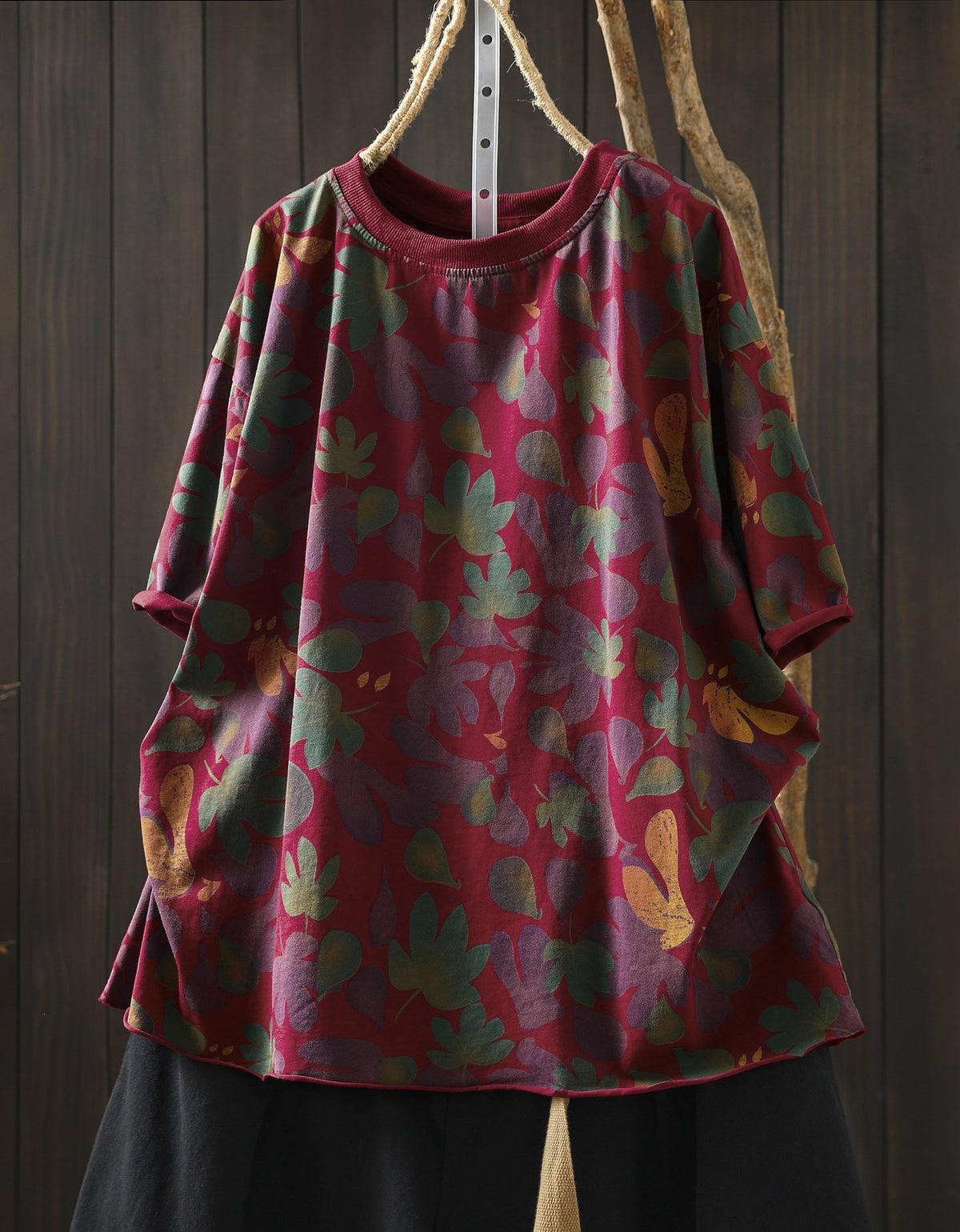 Purple Printed Oversized Top, Comfortable Cotton Summer Wear