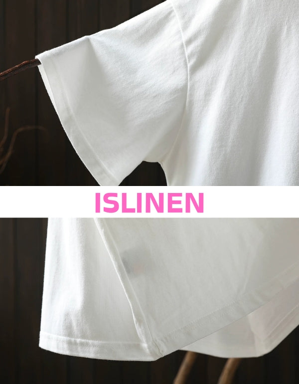 Stylish white oversized t-shirt with scarf detail close up