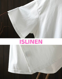 Stylish white oversized t-shirt with scarf detail close up