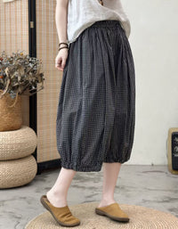 Cropped harem pants women black casual everyday wear