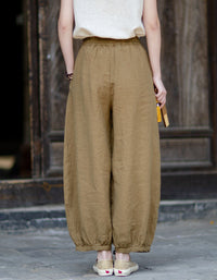 Everyday Linen Harem Pants Women Loose Fit Comfort