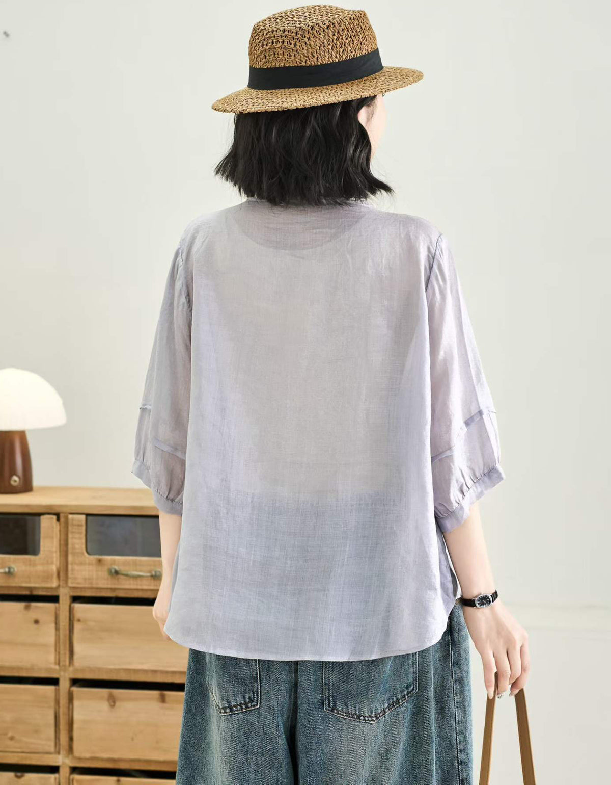 Women's Vintage Embroidered Lace Blouse – White Cotton Linen Loose Fit Casual Top | Bohemian Summer Fashion