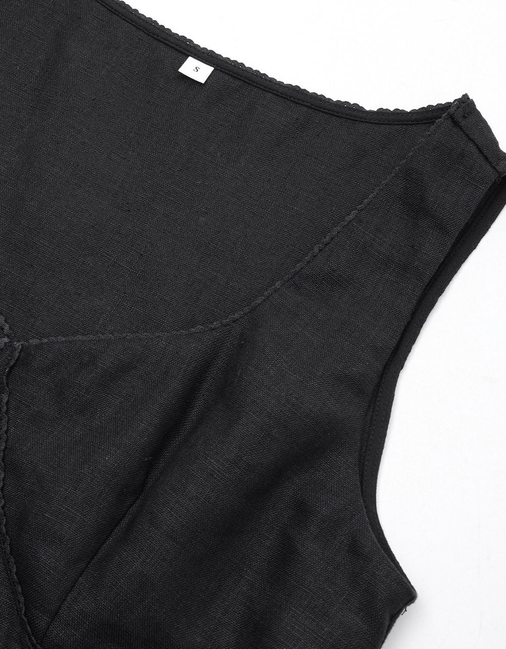 Breathable linen blend sleeveless top for warm weather