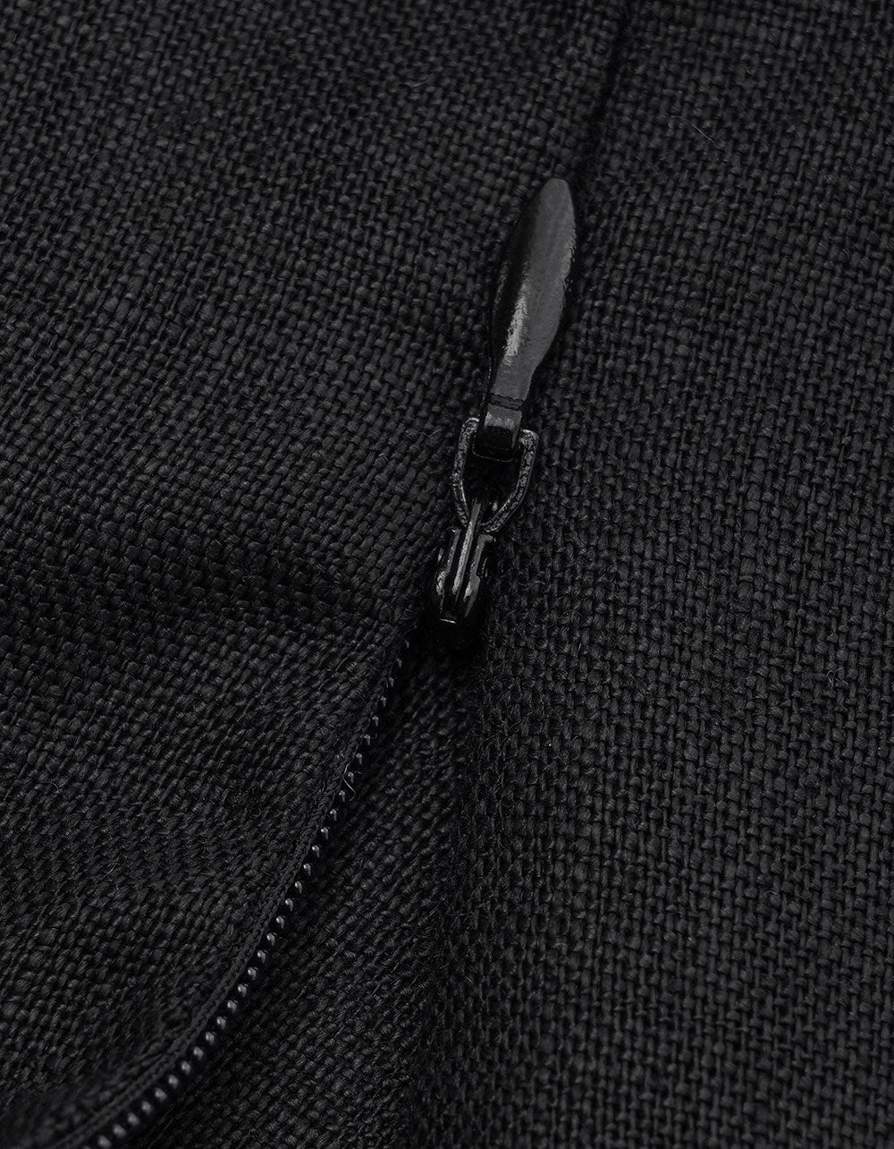 Women’s elegant black V neck linen blend clothing