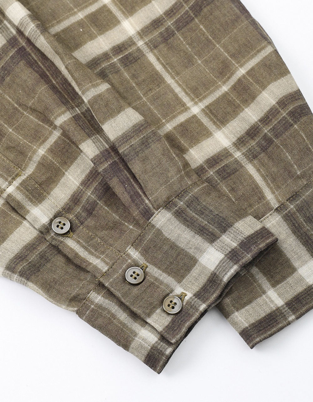 Women's Oversized Plaid Linen Casual Blouse