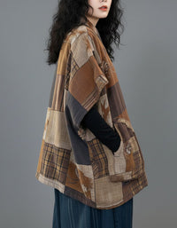 Women's Vintage Patchwork Floral Cotton Button Jacket