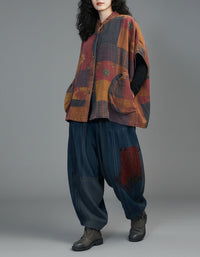 Women's Boho Floral Patchwork Loose Fit Jacket