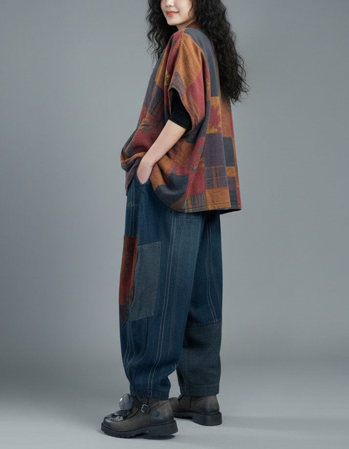 Women's Floral Patchwork Casual Button Front Jacket